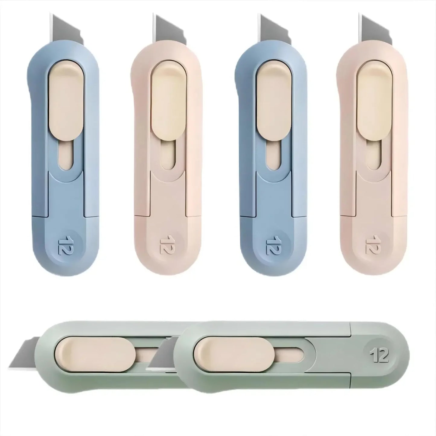 Portable Box Cutter Retractable Knife Six Pack For Office