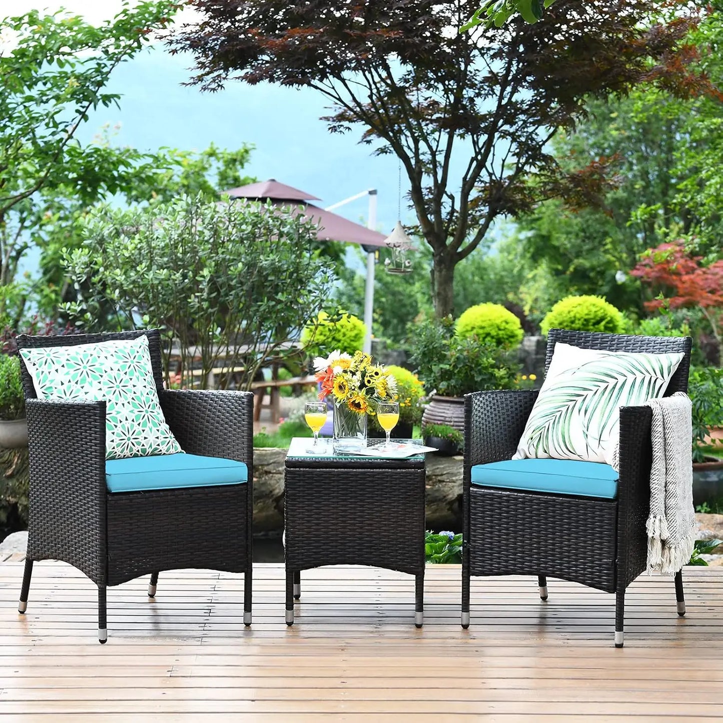 XIAOLANG Outdoor Wicker Patio Furniture Set With Cushions