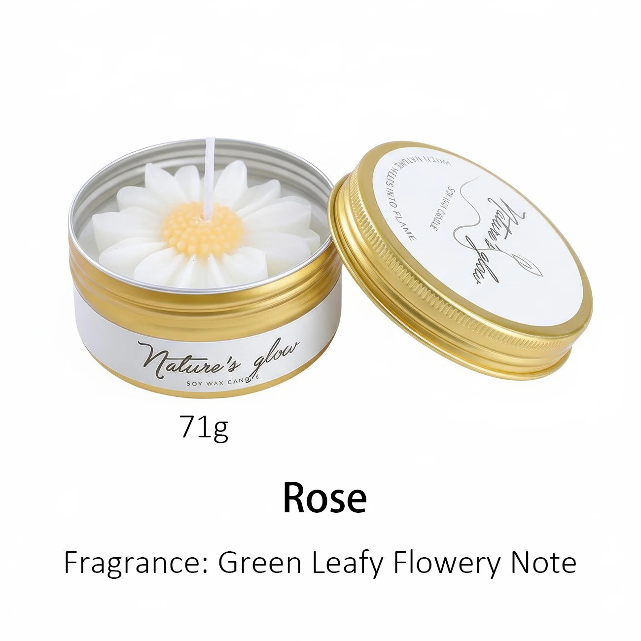 Chamomile Scented Soy Wax Candle Tin Handmade Romantic Gift