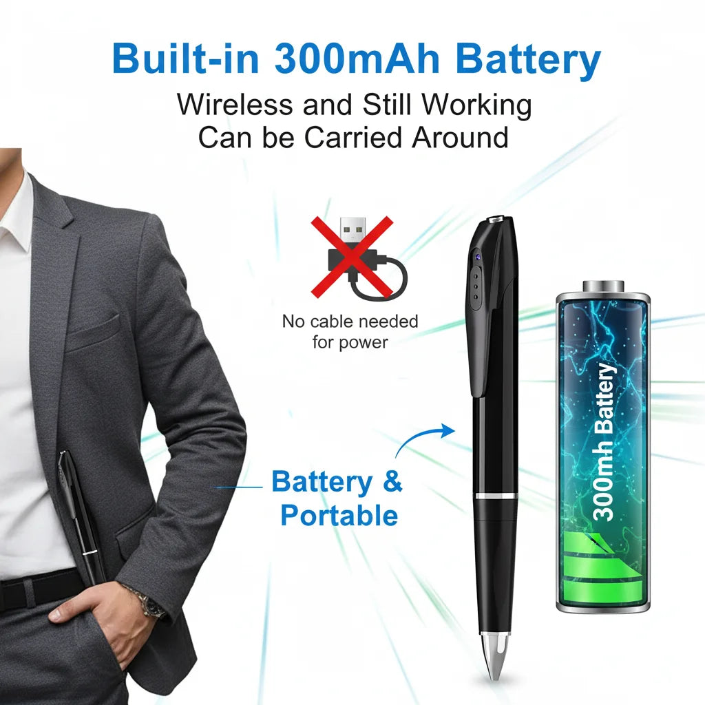 1080P HD Mini Pen Camera Wireless WiFi Motion Recorder