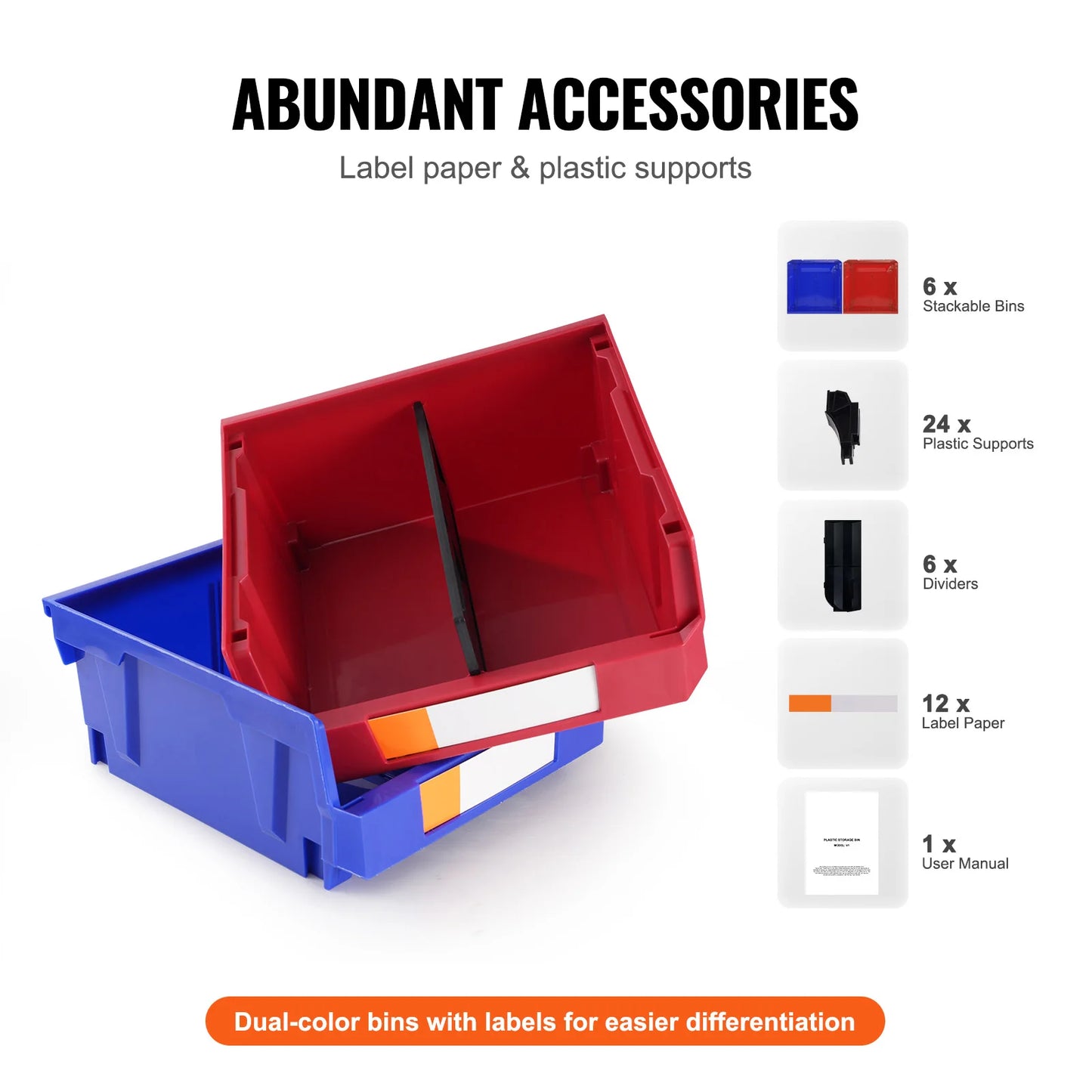SucceBuy Stackable Garage Storage Bins Wall Mounted Organizer