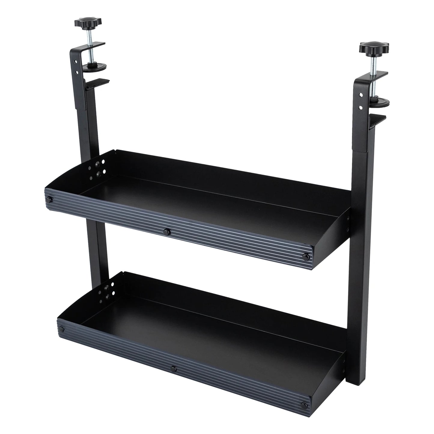 Clamp-On Desk Shelf Two-Tier Corner Organizer For Home Office