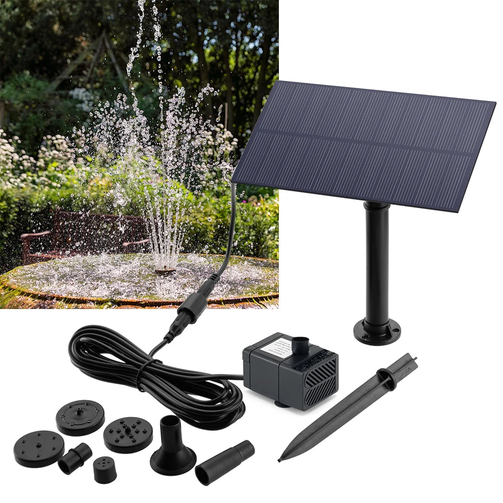 Solar Panel Fountain Pump Kit 180 LPH For Fish Tank