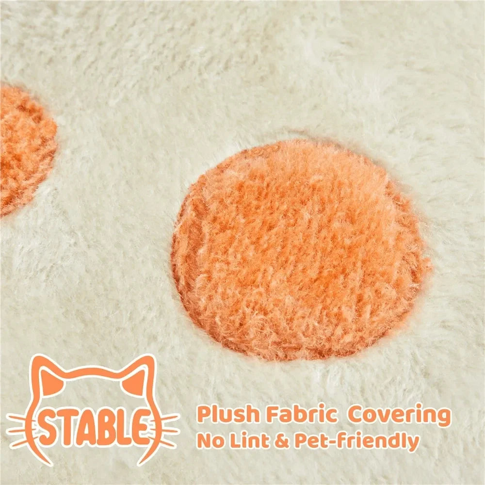 XMSJ Paw Shaped Cat Tree With Plush Platforms And Condos