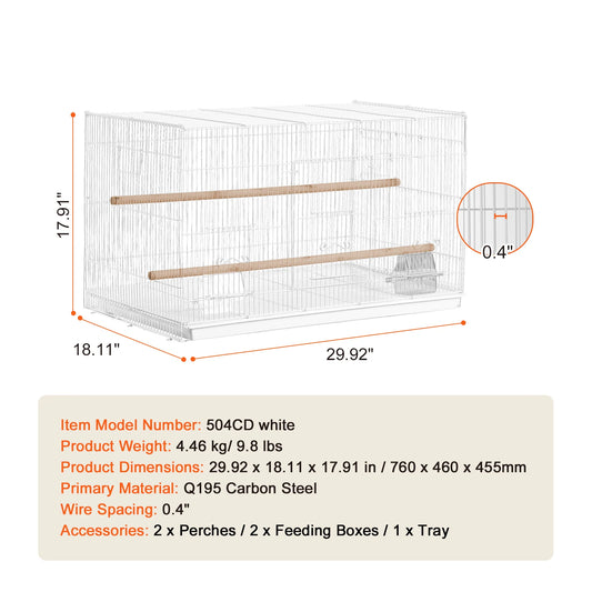 SucceBuy Stackable Bird Cage With Divider For Various Birds