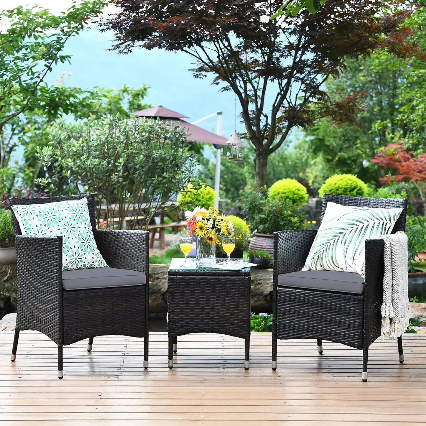 XIAOLANG Outdoor Wicker Patio Furniture Set With Cushions