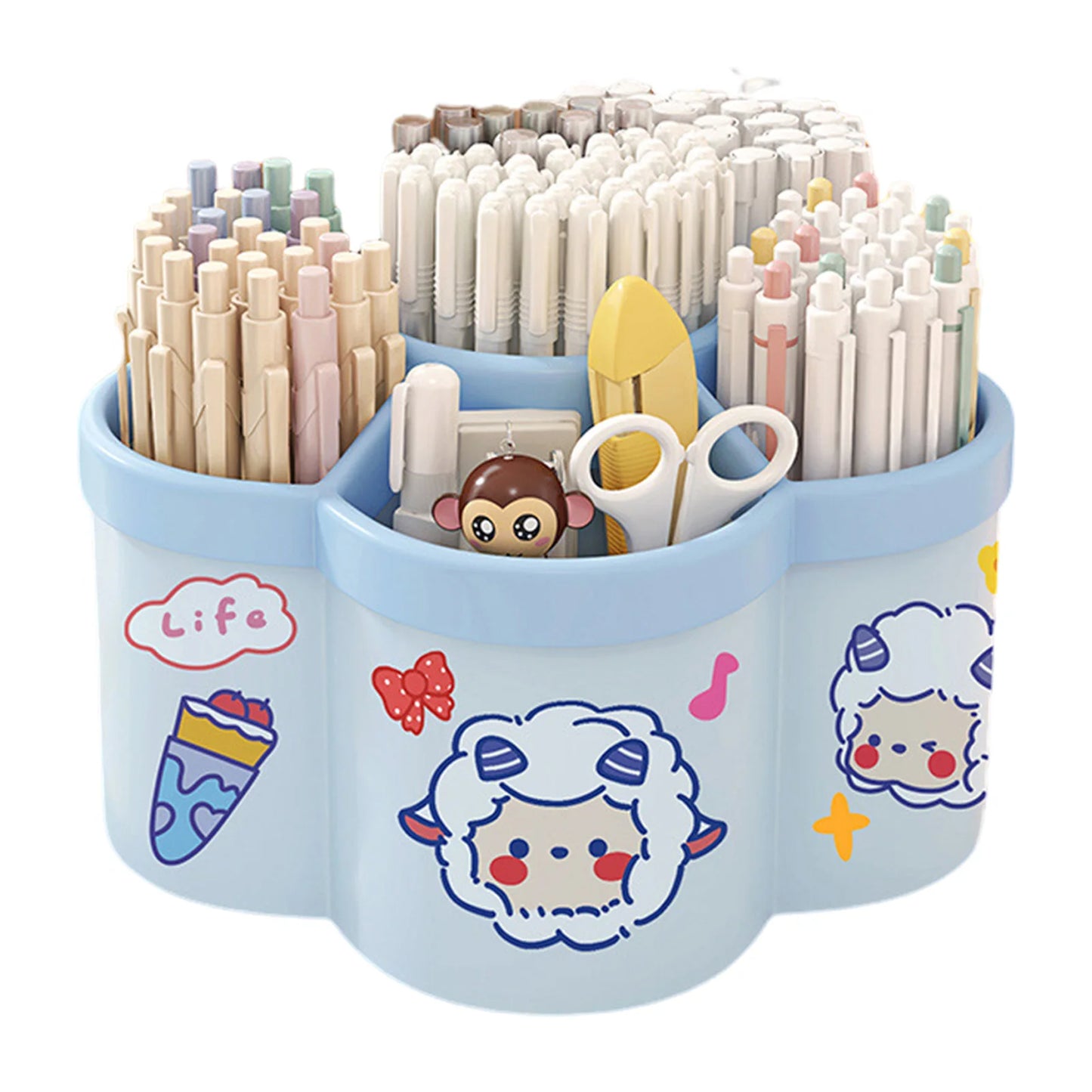 Oblique Pen Holder Desk Organizer For Stationery Storage Box