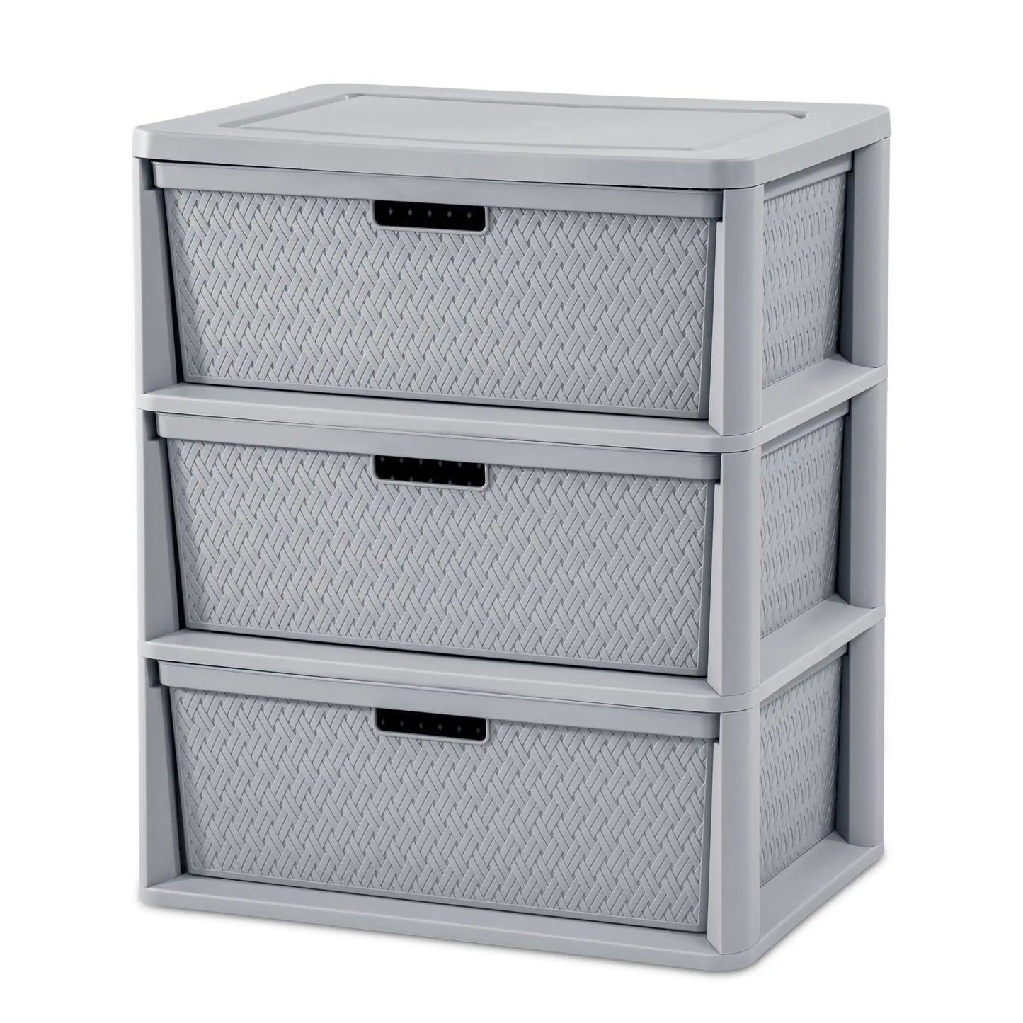 OEINGCN Wide 3-Drawer Tower Plastic Storage Organizer