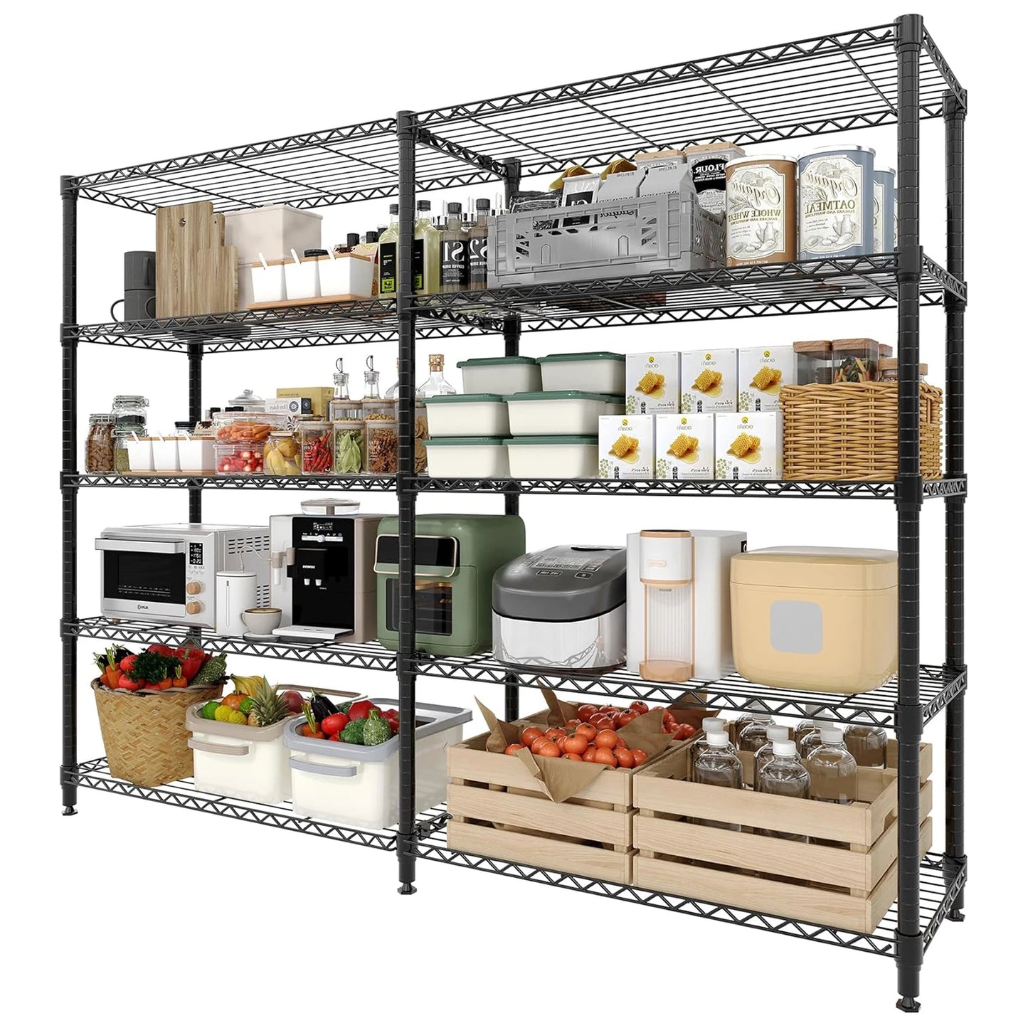 TWISTER.CK Heavy Duty Metal Shelving Unit for Kitchen Storage