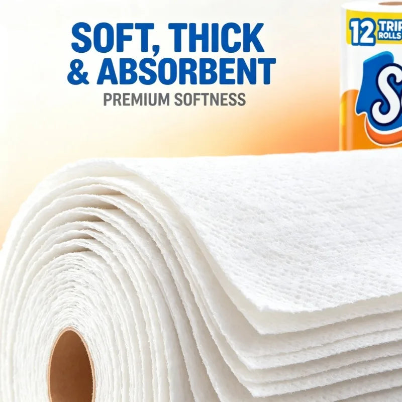 Scott Comfort Plus Soft Toilet Paper Absorbent Septic Safe Tissue