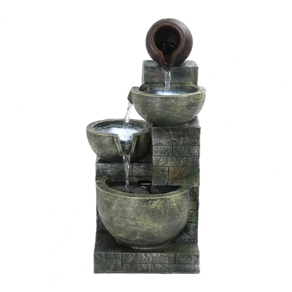 Flowing Water Ornament, Rockery Waterfall Fountain Decoration, Suitable For Balcony, Living Room, And Garden