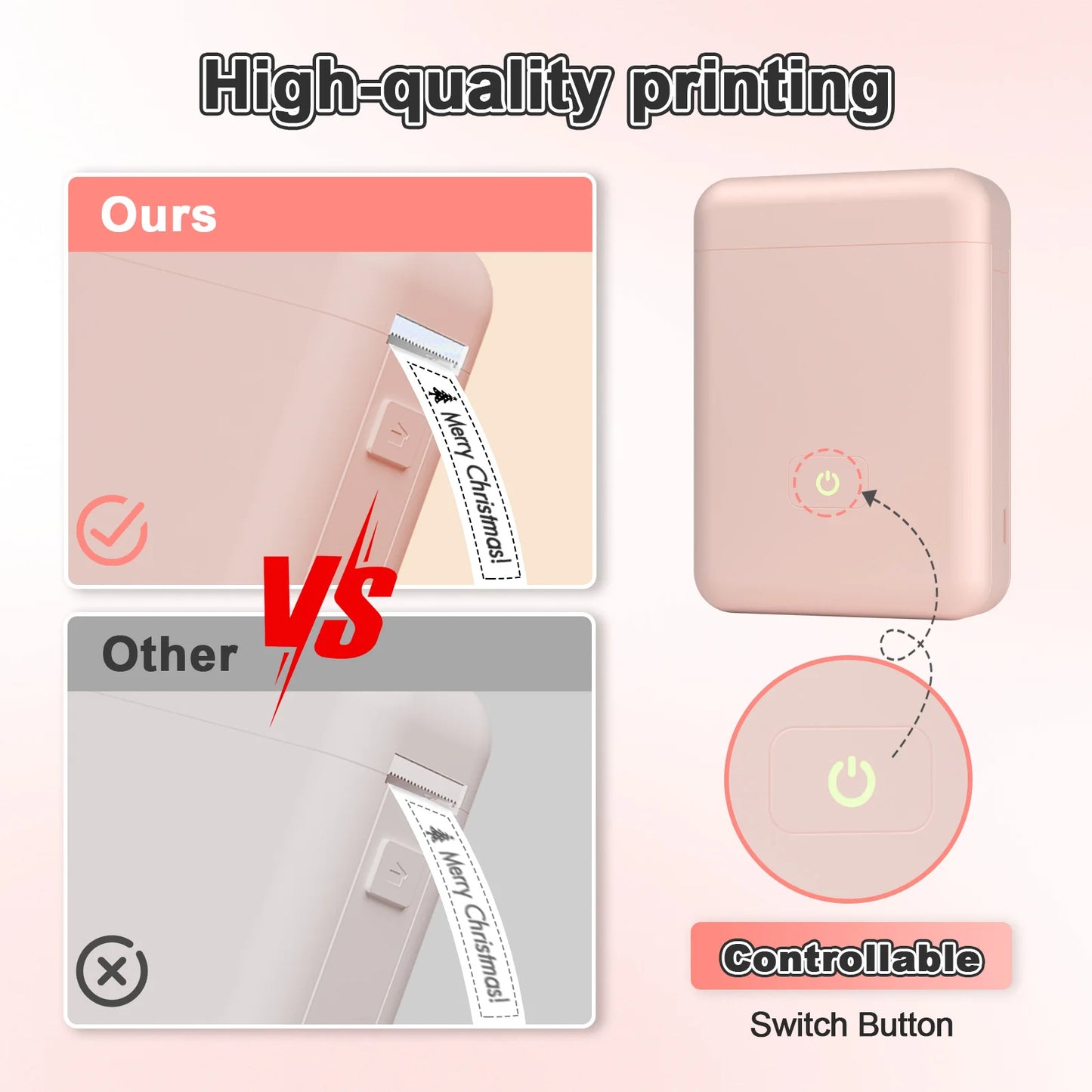 TakeYou Mini Portable Thermal Printer Label Maker Bluetooth