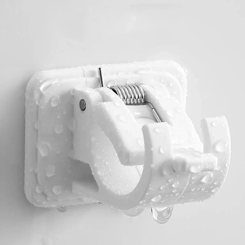 Nail Free Adjustable Curtain Rod Holders Clamp Hooks Self Adhesive