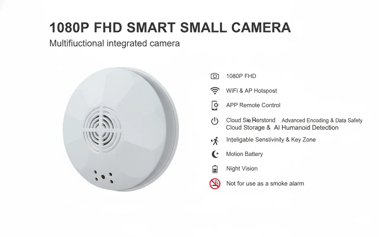 Mini 1080P Indoor Security Camera With WiFi Remote View Motion