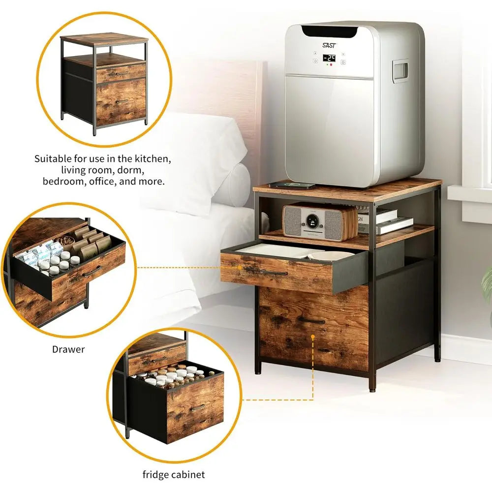 Mini Ridge Three Storage Stand With Cabinet And Beverage Table