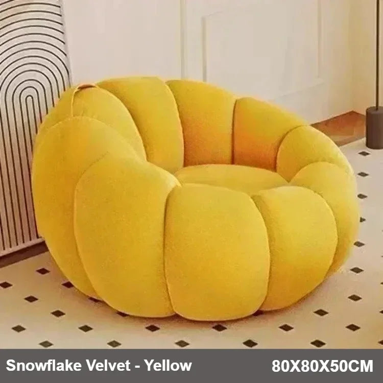 Lazy Pumpkin Nordic Style Sofa Chair With EPS Particle Filling