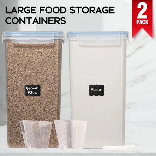 Food Storage Containers Set With Airtight Lids For Pantry Organization