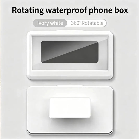 Waterproof Wall Mount Phone Holder With 360 Rotatable Self-Adhesive Stand