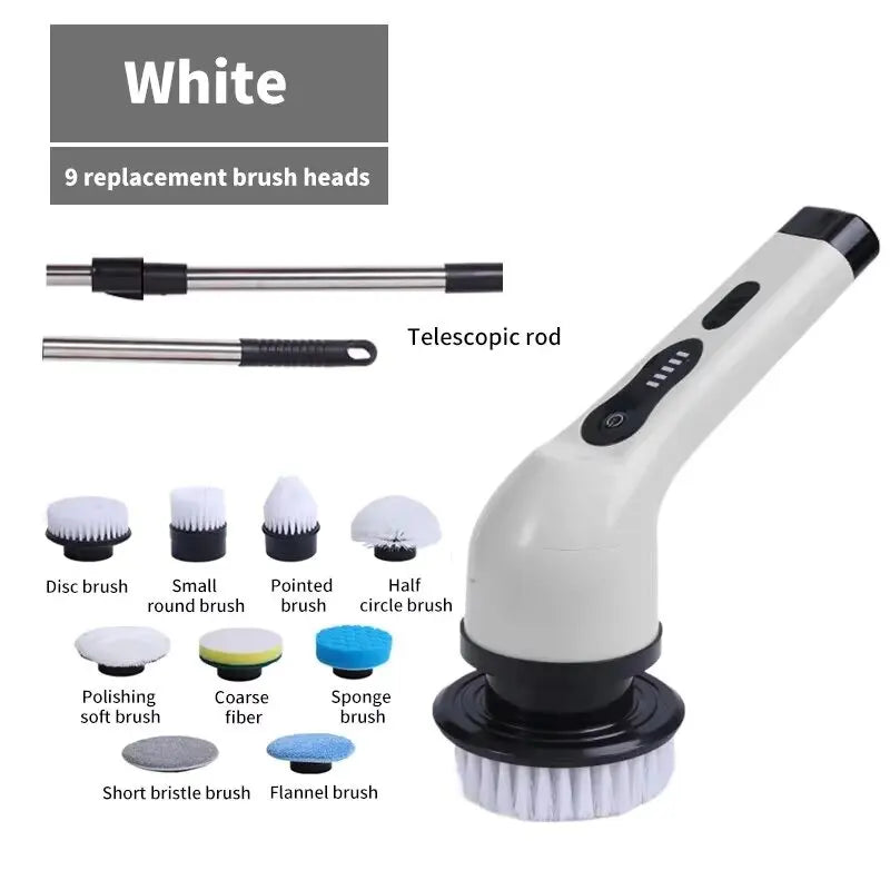 COBASPORT 9-In-1 Electric Spin Scrubber Cordless Shower Cleaning Brush