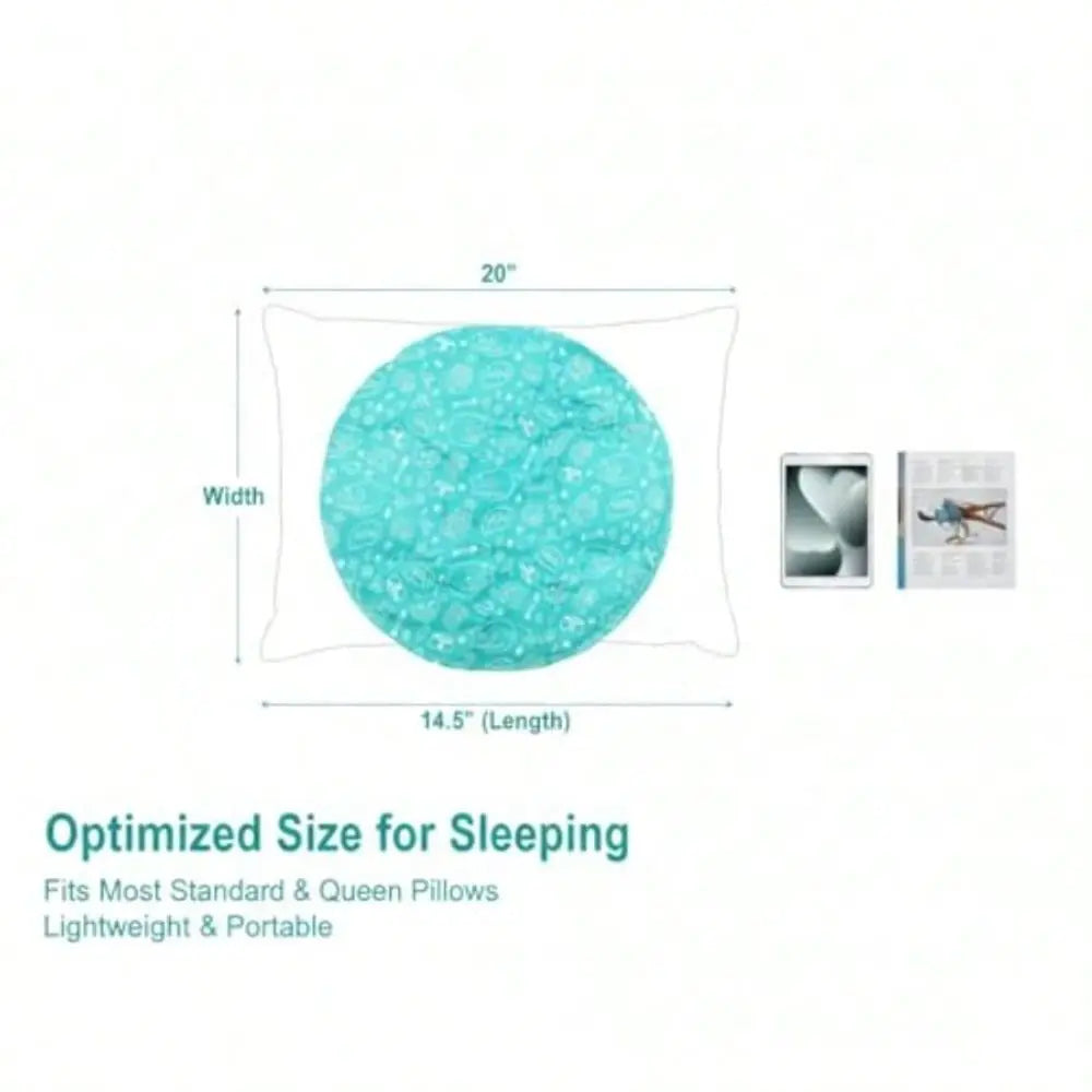 Cooling Gel Pad For Sleep - No Refrigeration Needed Instant Relief For Hot Flashes Night Sweats Headaches And Muscle Pain Dual-