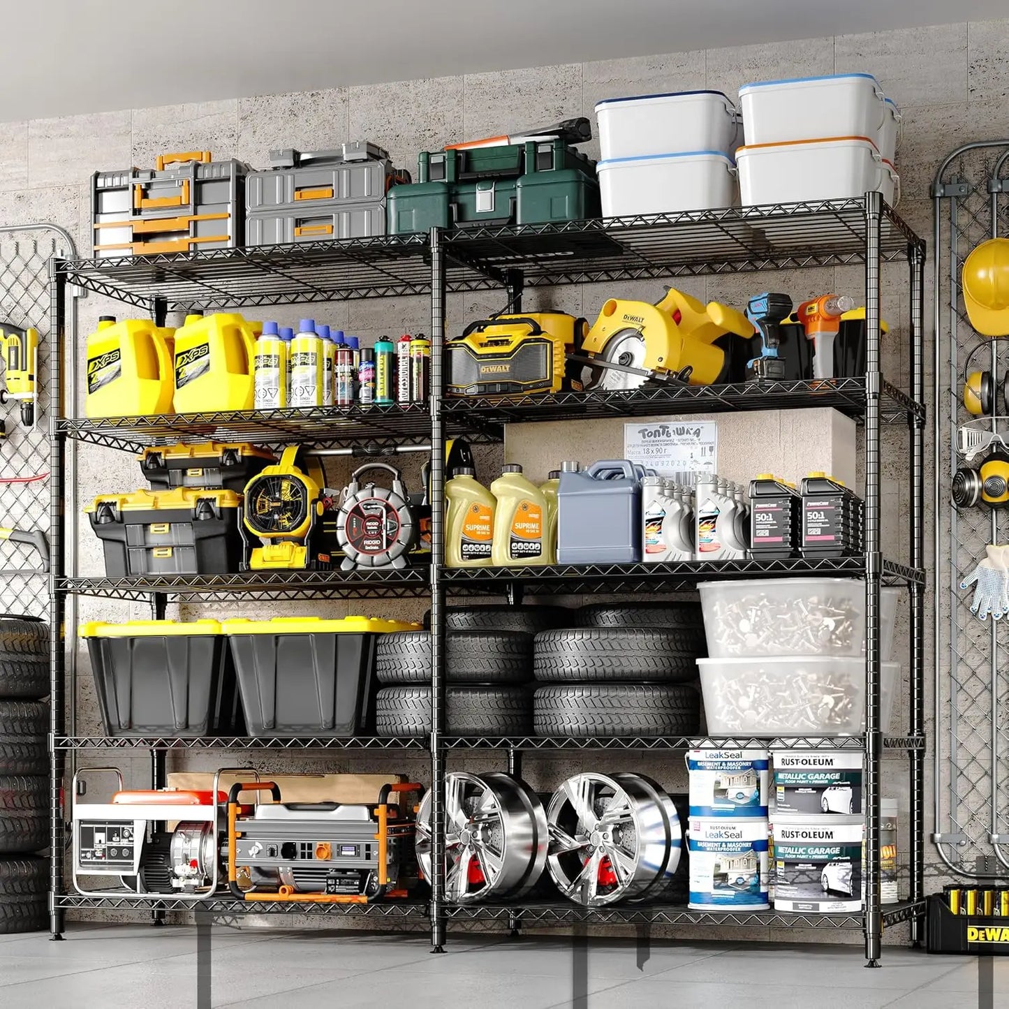 TWISTER.CK Heavy Duty Metal Shelving Unit for Kitchen Storage