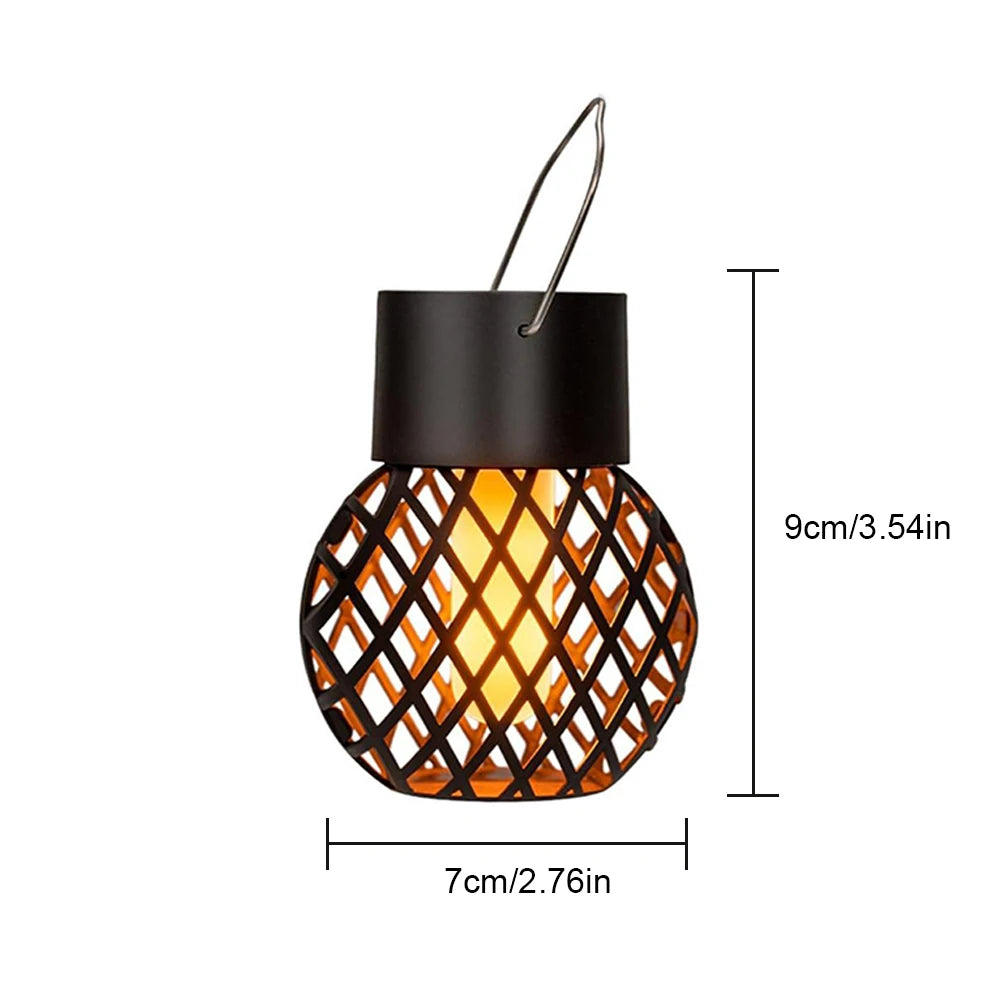 APWIKOGER 4 Pack Solar Lanterns With Flickering Flame