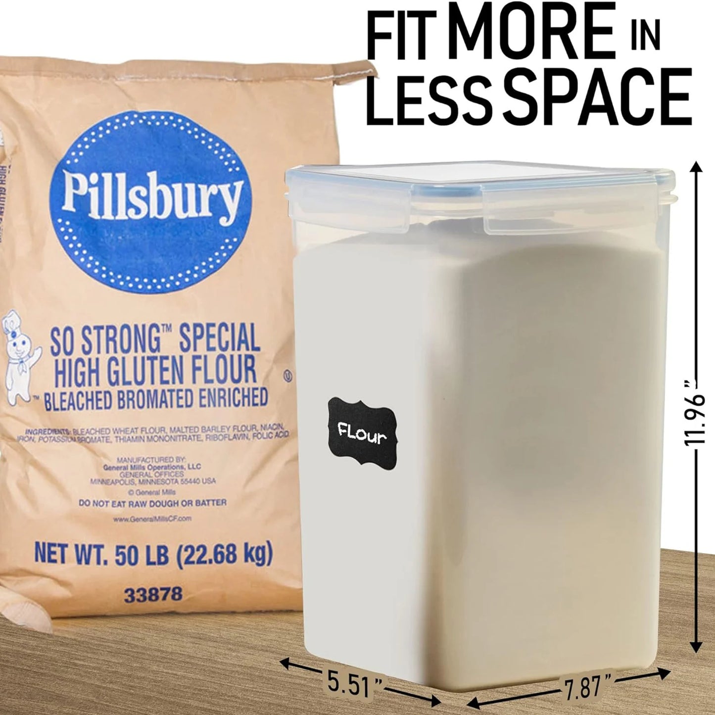 Food Storage Containers Set With Airtight Lids For Pantry Organization