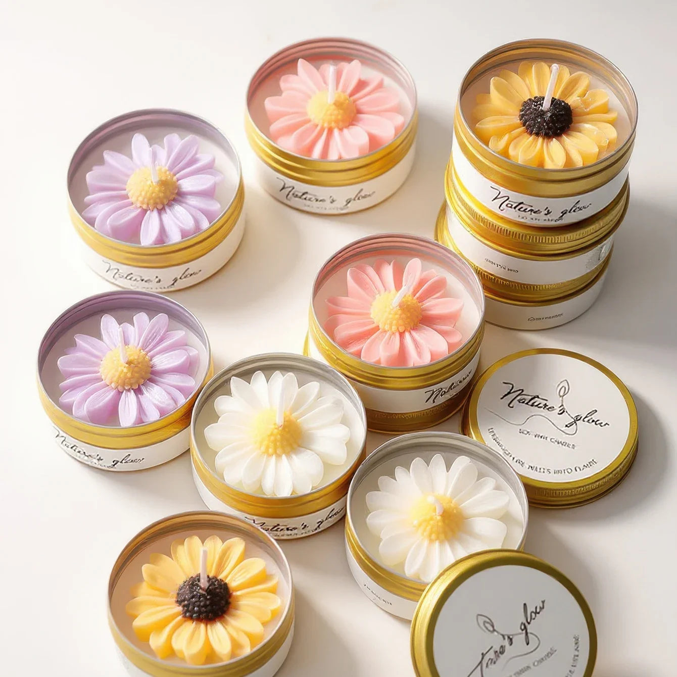 Chamomile Scented Soy Wax Candle Tin Handmade Romantic Gift