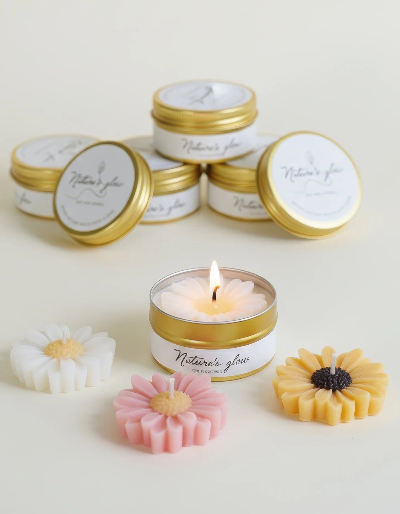 Chamomile Scented Soy Wax Candle Tin Handmade Romantic Gift