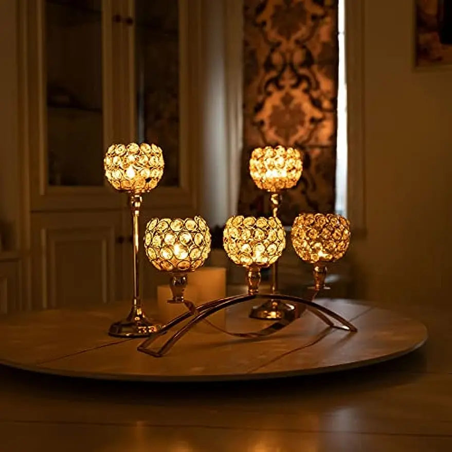 Vincigant Three Arm Candle Holder For Wedding Table Centerpiece