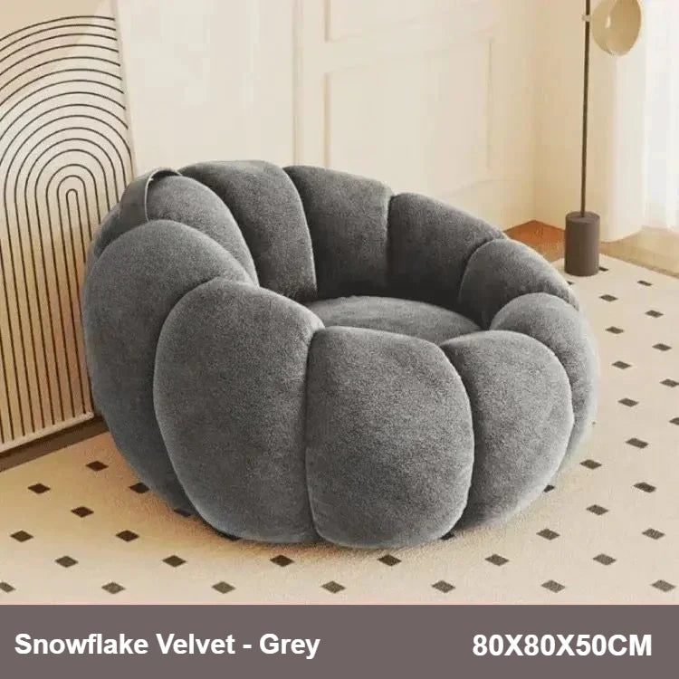Lazy Pumpkin Nordic Style Sofa Chair With EPS Particle Filling