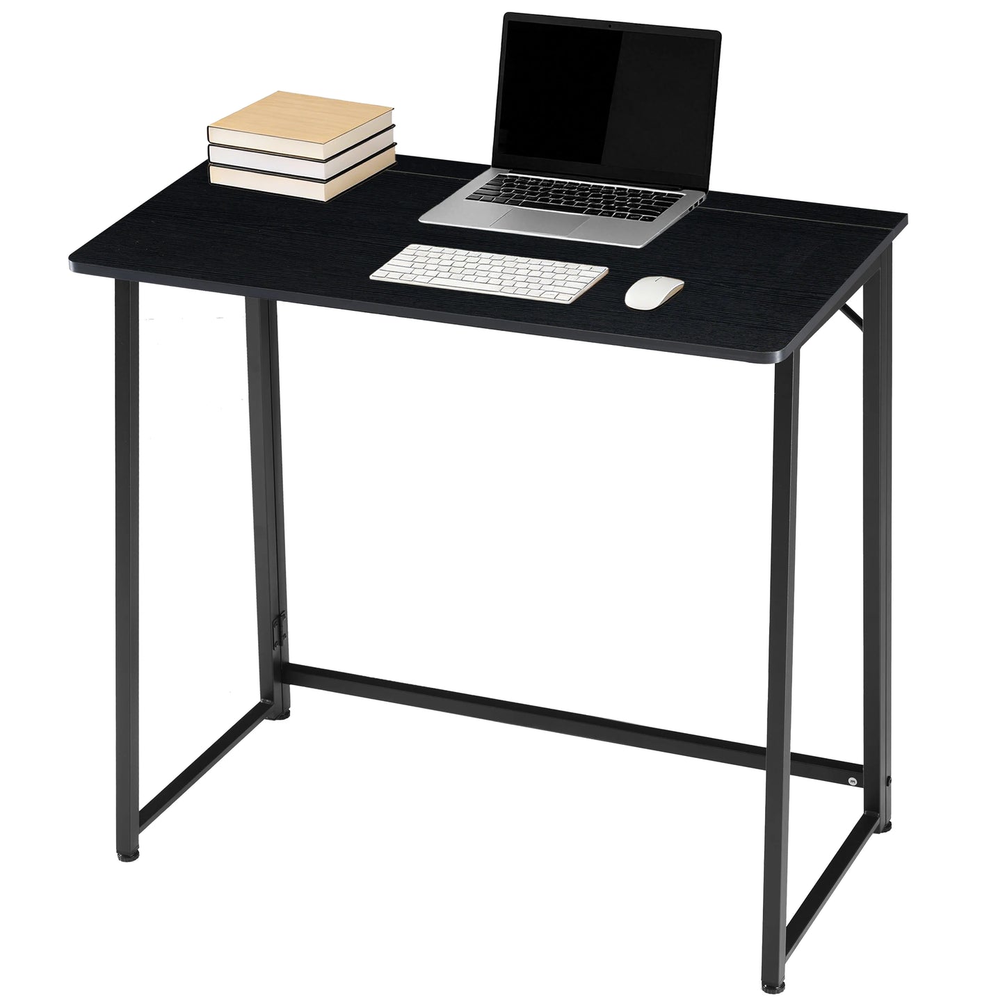 JHK Folding Office Desk With Metal Frame Easy Assembly