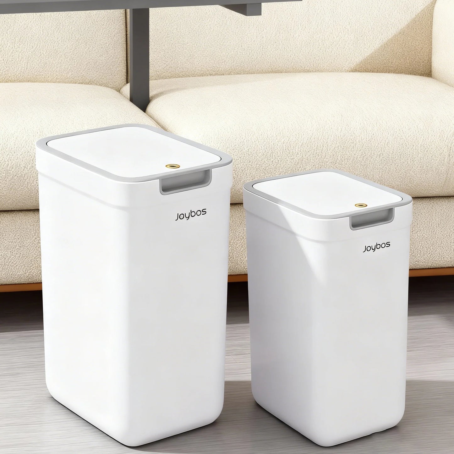 Joybos Dual-Use Wall Mounted Floor Standing Trash Can With Lid