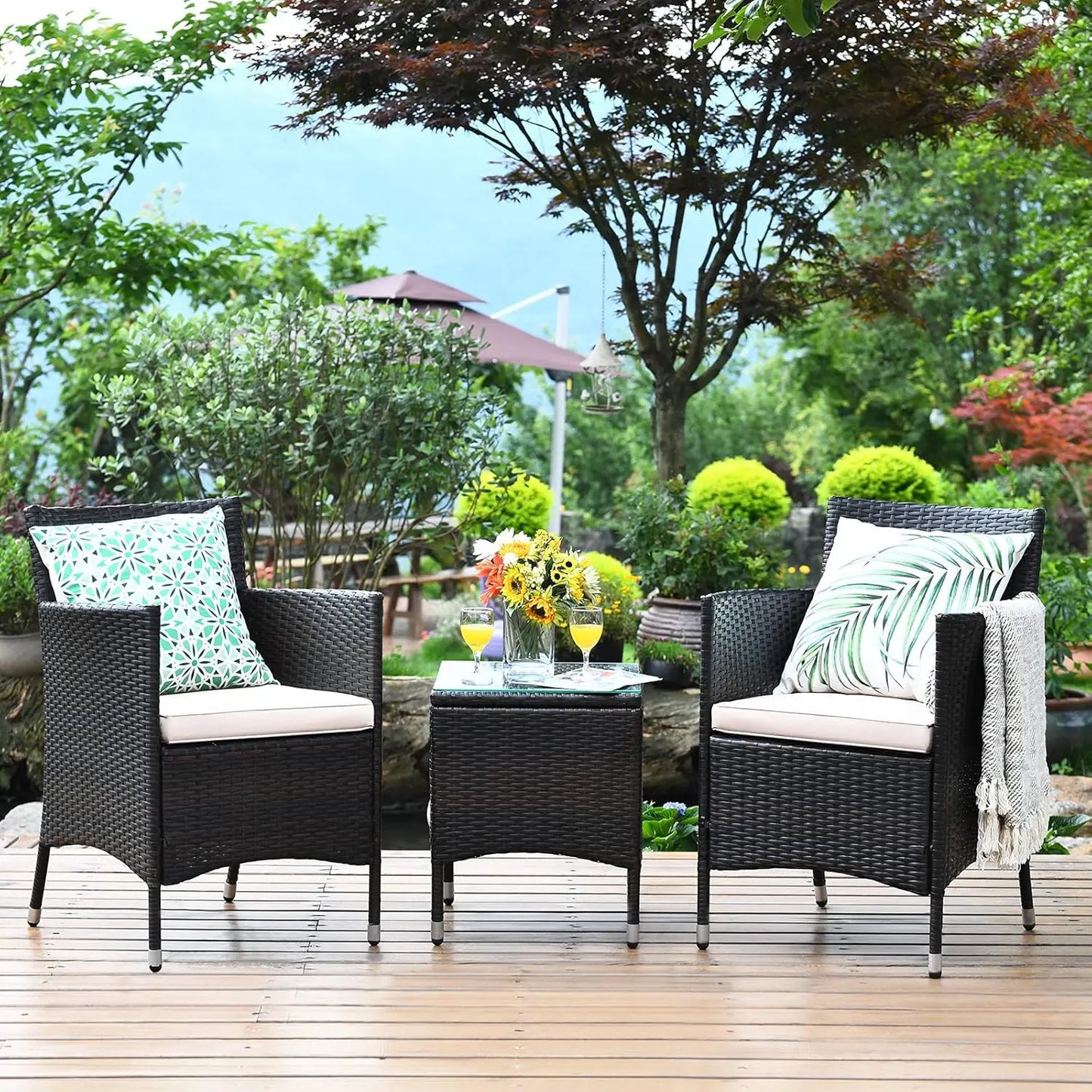 XIAOLANG Outdoor Wicker Patio Furniture Set With Cushions