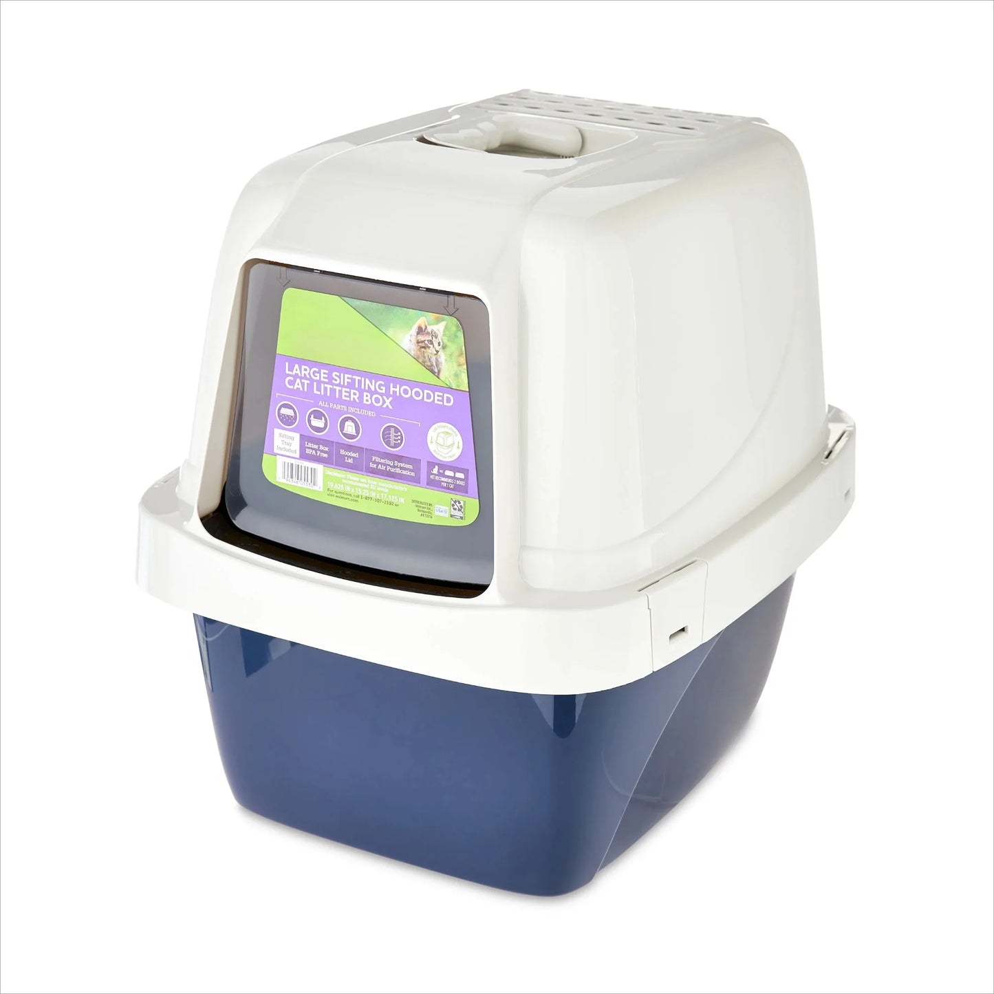 Hooded Enclosed Cat Litter Box With Built In Sifter