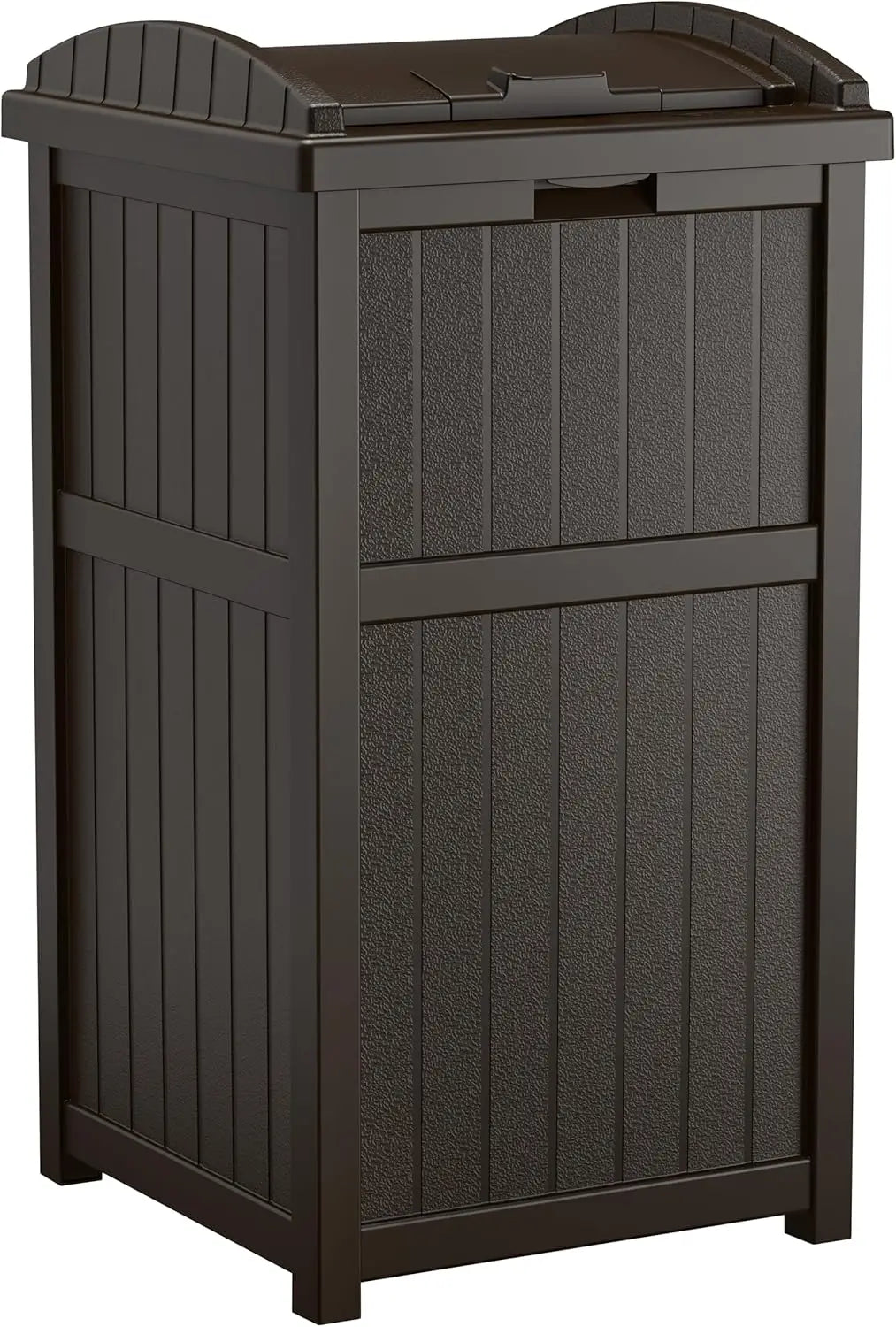 Outdoor Trash Hideaway Resin Waste Storage Container Patio Backyard Garden