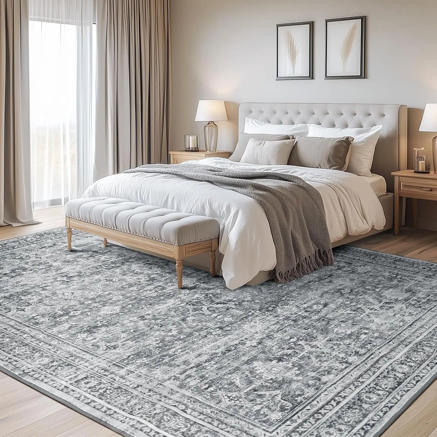 Washable Area Rug With Non Slip Backing