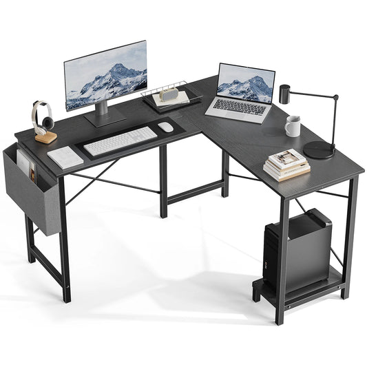 JHK Gaming Corner L Shaped Desk With CPU Storage Shelf