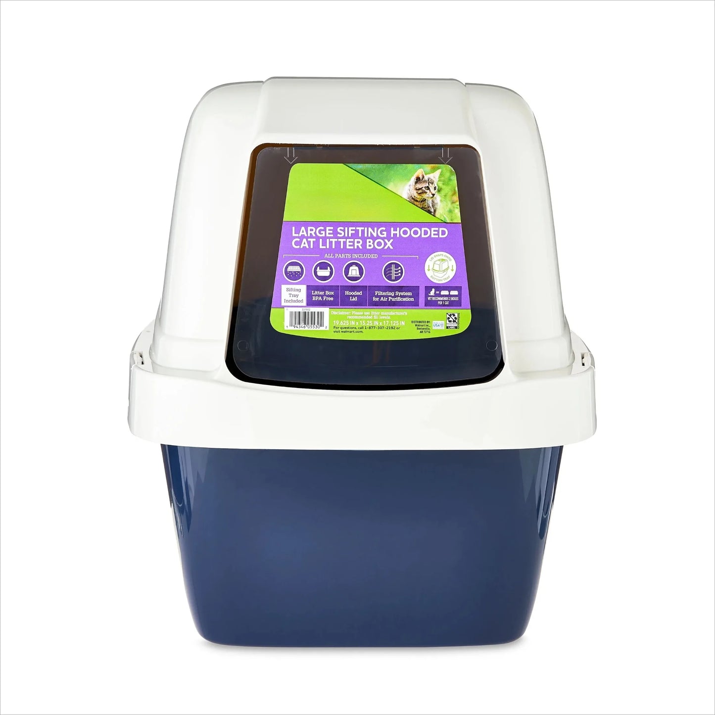 Hooded Enclosed Cat Litter Box With Built In Sifter