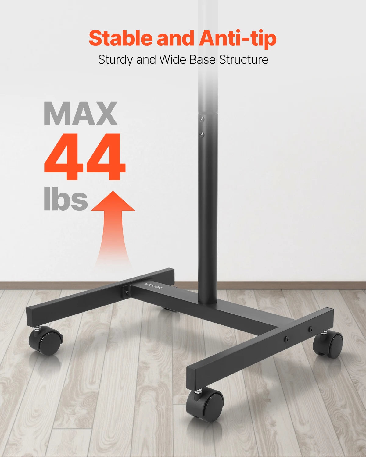 SucceBuy Rolling TV Stand With Wheels For Versatile TVs